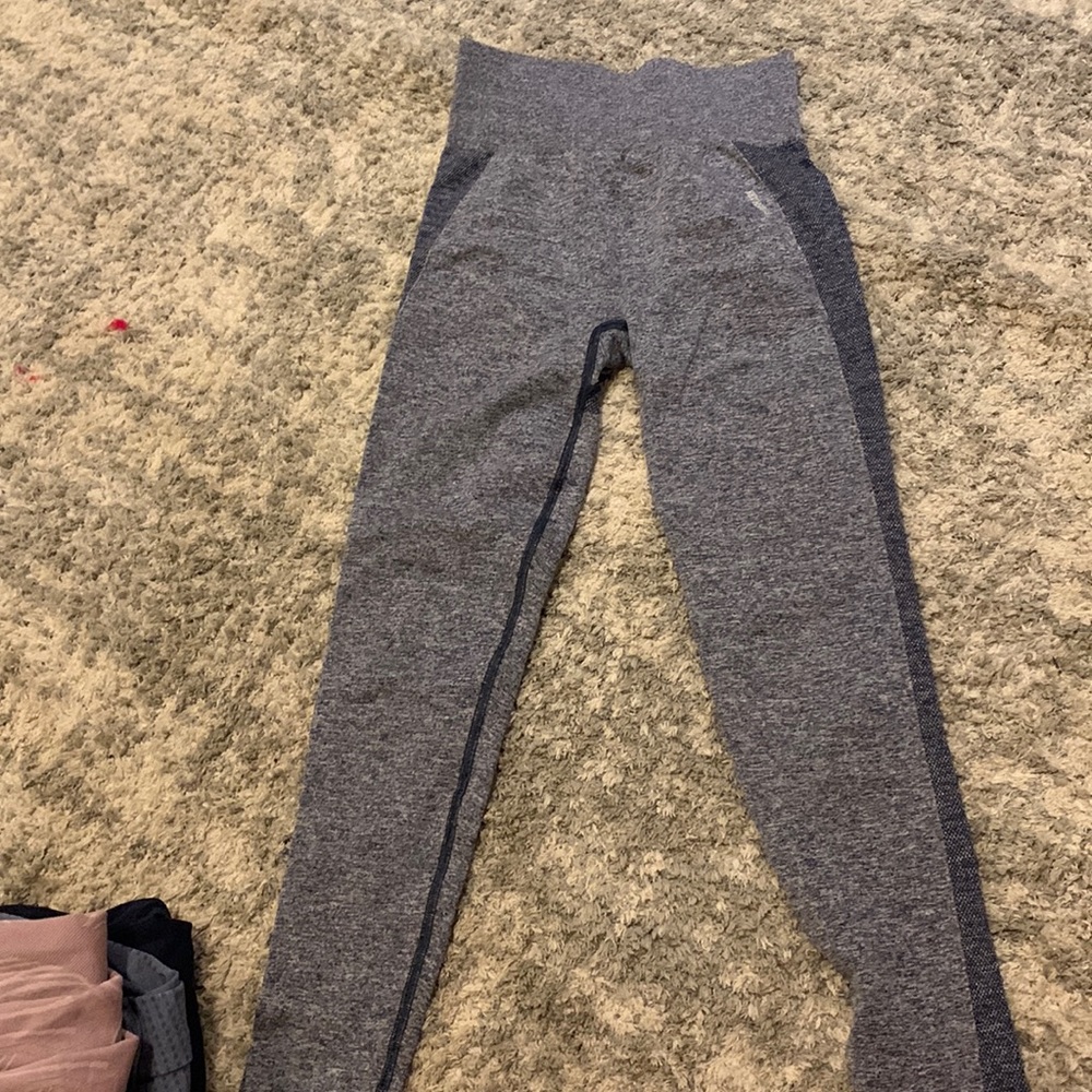 Freckled navy blue size S leggings worn only 2 times glue definition
